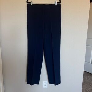 St. John Navy Blue Straight Leg Dress Pants Trousers Size 10 Formal Office Work